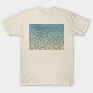 Pebbles shore Croatian beach, nature photography T-Shirt